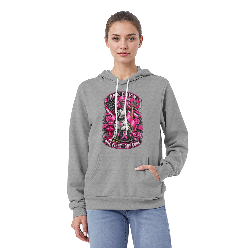 One Crew One Fight One Cure Pullover Fleece Hoodie.