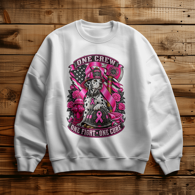 One Crew One Fight One Cure Gildan 18000 Unisex Crewneck Sweatshirt