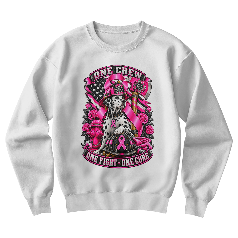 One Crew One Fight One Cure Gildan 18000 Unisex Crewneck Sweatshirt
