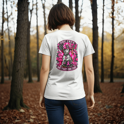 One Crew One Fight One Cure Bella + Canvas 3001 Jersey Tee