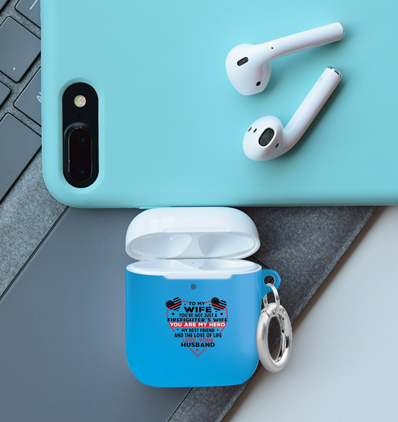 To My Firefighter Wife Airpod case