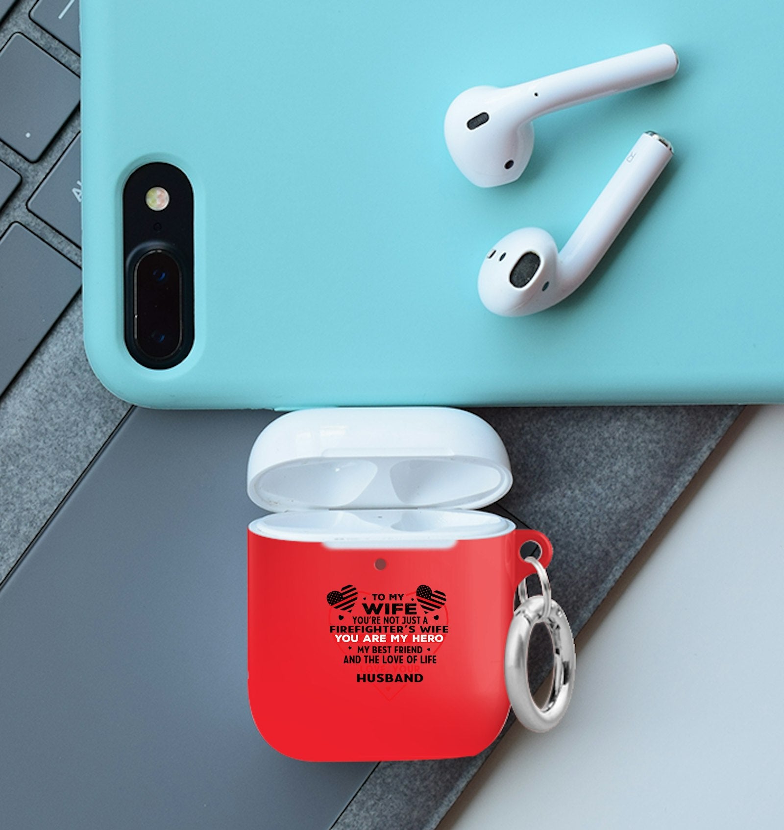 To My Firefighter Wife Airpod case