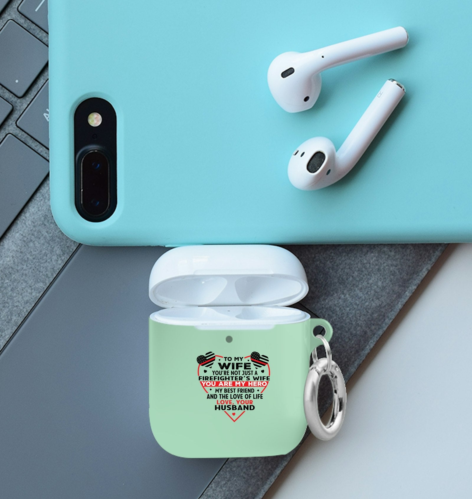 To My Firefighter Wife Airpod case