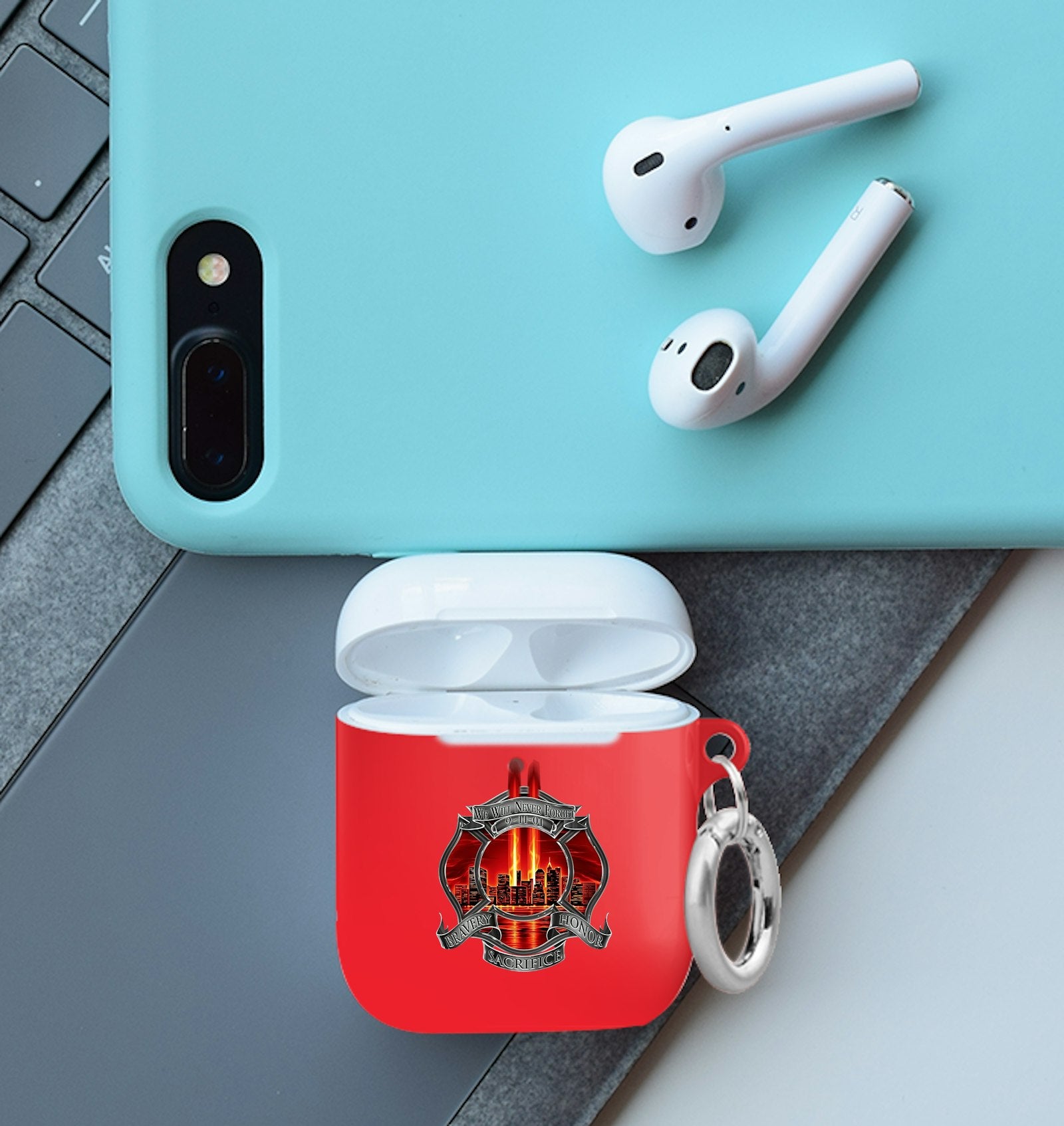 911 Firefighter Airpod Case