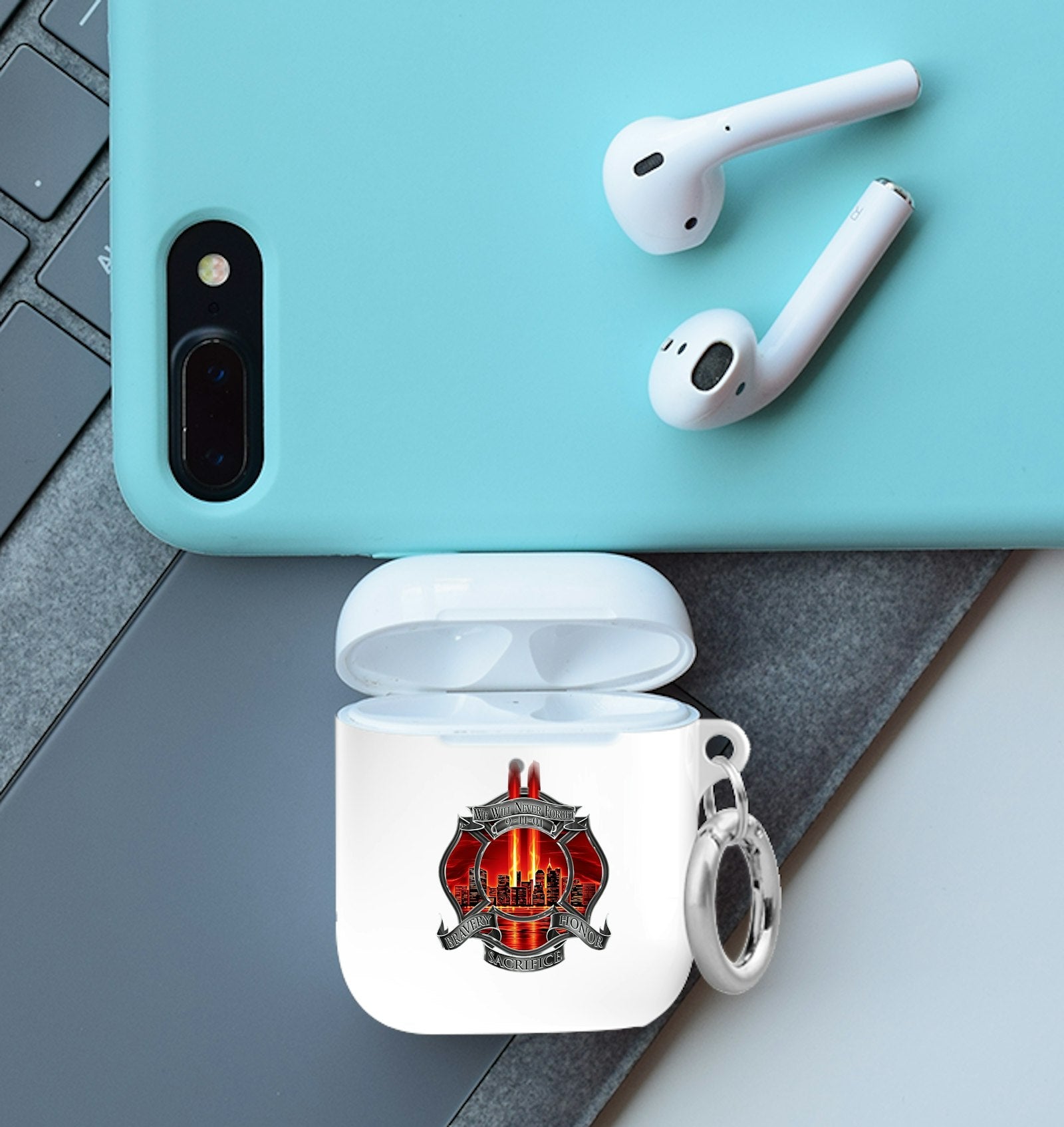 911 Firefighter Airpod Case