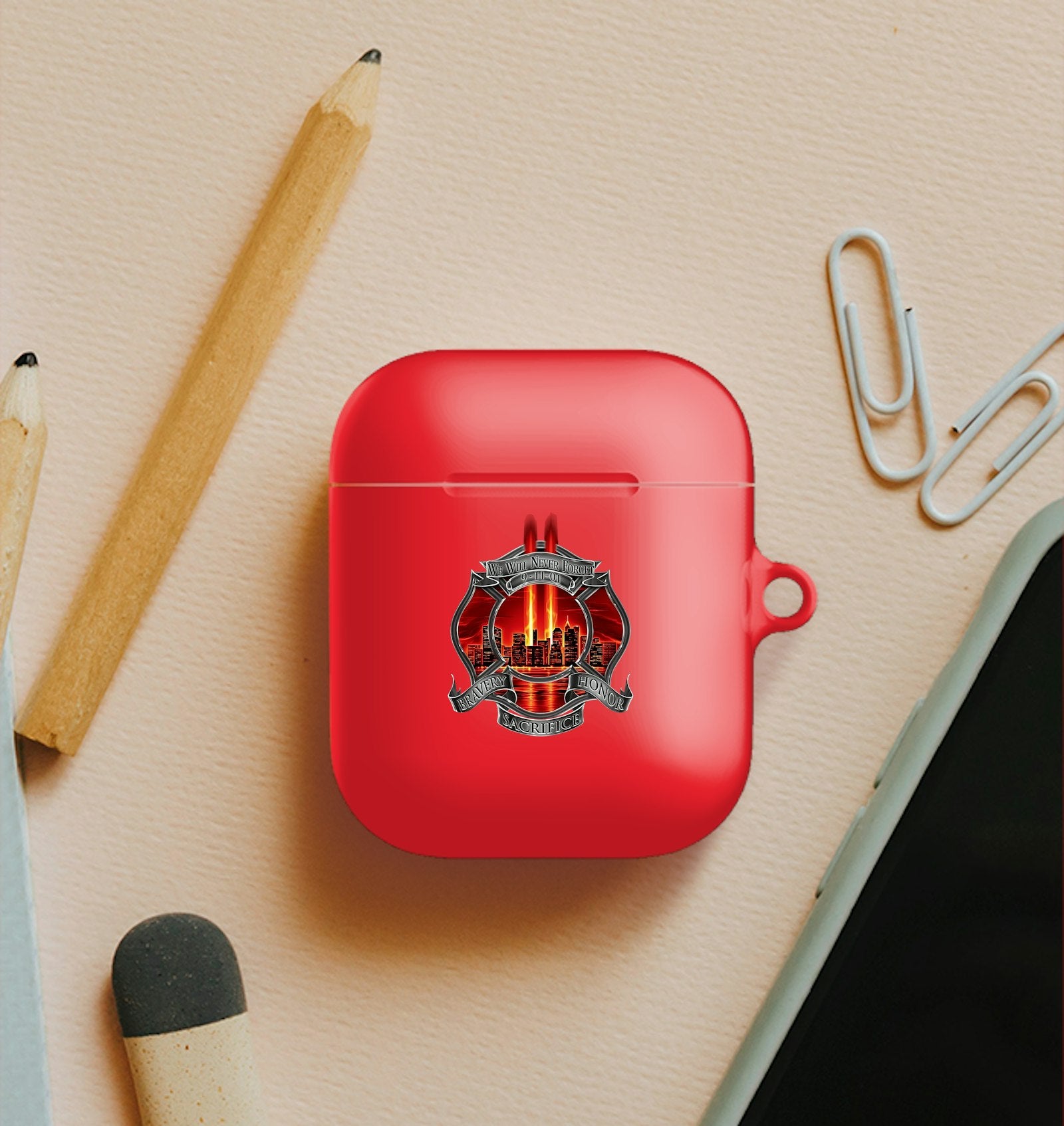 911 Firefighter Airpod Case