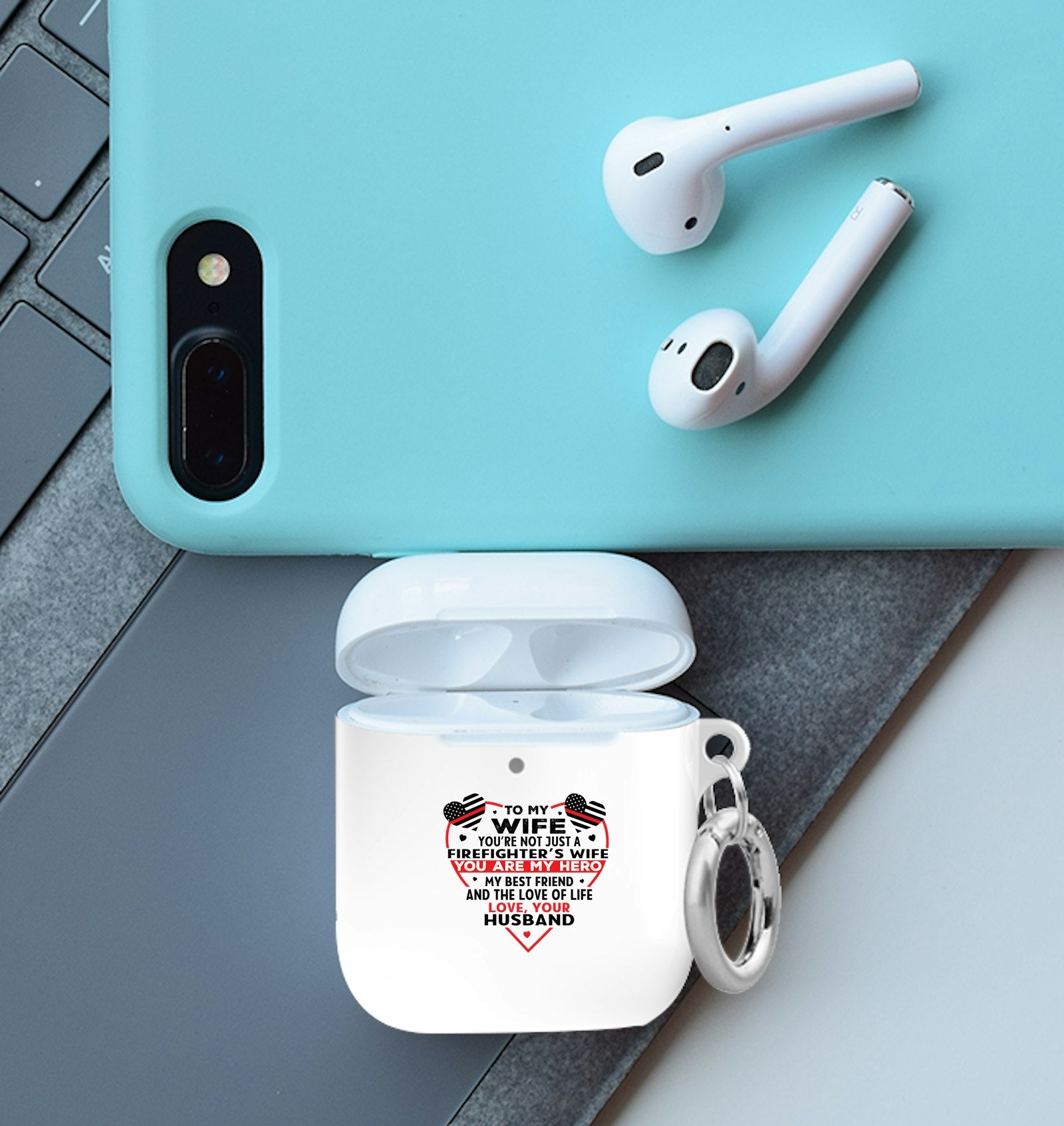 To My Firefighter Wife Airpod case